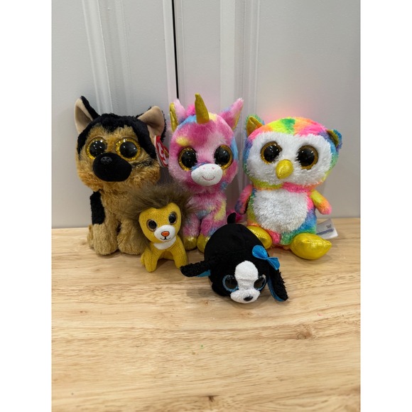Ty Other - Ty Beanie Boos Spirit Marci Dogs Unicorn Lion Louie Lil Dreamers Owl Lot Plush